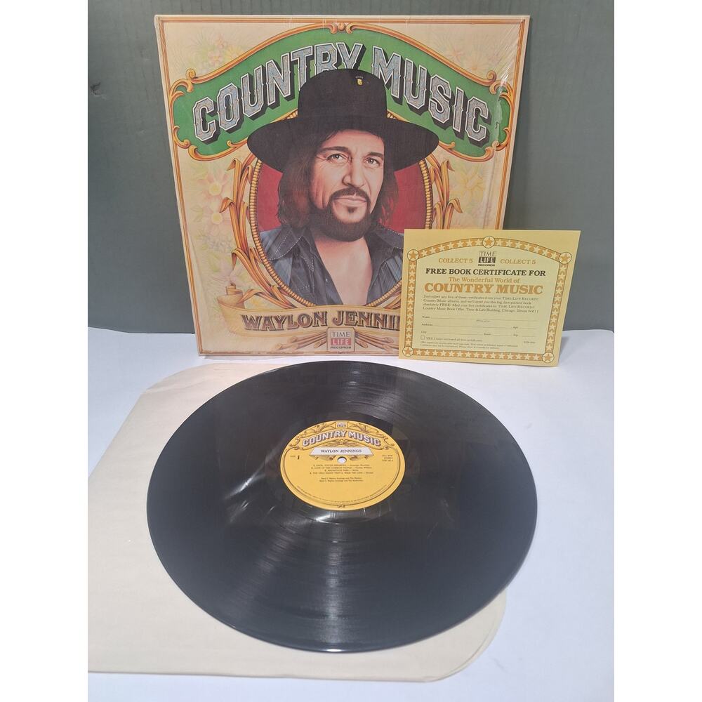Waylon Jennings Country Music Vinyl LP Time Life w/ Insert VG+ Shrink